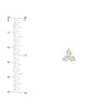 1tcw 3.5mm Diamond Trio Stud Earrings