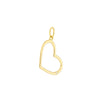 Tilted Open Heart Pendant with 1pt Diamond