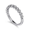 14K White Gold Bezel Set Diamond Anniversary Band