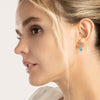 NeonBlue Enamel 1/2 Polished Hoops