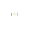 Triple Bead Stud Earrings