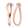 10K Rose Gold Polished Hinged Hoop Earrings