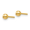 14K Polished 3mm Ball Post Earrings