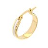 Medium White Enamel Round Hoops