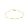 Satin and Polished Coffee Bean Adj Anklet