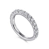 14K White Gold Shared Prong Diamond Wedding Band