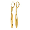 14K Polished Leverback Dangle Earrings