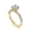 14K Yellow Gold Round Diamond Engagement Ring
