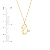 Script “E” Initial with Diamond Bezel Necklace