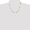10K 2.5mm Diamond-Cut Lightweight Rope Chain