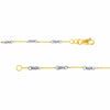 0.8mm Two-Tone Designer Twist Chain with Lobster Lock