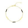 Black Enamel Alternating Bar Bracelet