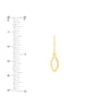 Mini Open Marquise Dangle Earrings