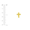 Yellow Sapphire Stone Cross Pendant