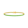 3.60ct Green Tsavorite Straight Tennis Bracelet