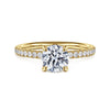 14K Yellow Gold Round Diamond Engagement Ring