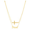 Cross and Faith Layered Duo Adj. Necklace