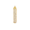 Pave CZ Oval Hoop Earrings