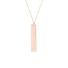 Vertical Engravable Bar Adj. Necklace