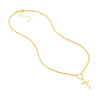 Cross Drop Adjustable Necklace on Rope Chain