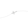 Sterling Silver Small Sideways Cross Bracelet