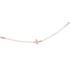 Sterling Silver Small Sideways Cross Bracelet