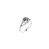 14K White 6.5 mm Round Solitaire Engagement Ring Mounting
