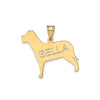 Laser Polished Dog Name Pendant