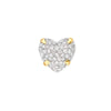 Diamond Pave Heart Stud Earrings (1/2tcw)