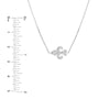 Sideways Mini CZ Fleur-de-Lis Necklace