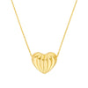 Fluted Heart Pendant Necklace