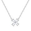 Smiling Rocks 0.40Ct E-F/SI1 Lab Grown Diamond Pear Cut Cluster Flower Necklace
