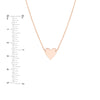 Plated Sterling Silver Polished Heart Necklace