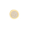 Mother of Pearl Enamel Circle Stud Earrings