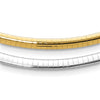 14K 4mm Two-tone Reversible Omega Necklace