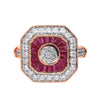 14K 0.65Ct Diamond Ruby Ring