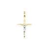 Vertical Flat Tube Cross w/Crucifix
