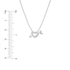 Mini CZ Heart and Arrow Adjustable Necklace