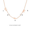 Block Initials Station Necklace
