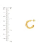 Fluted Bamboo Open Hoop Earrings
