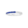 50/50 Sapphire &amp; Diamond Stackable Band