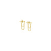 Draped Double Chain Front-to-Back Earrings