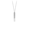 Plated Sterling Silver Vertical Bar Star Necklace