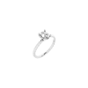 14K White 8x6 mm Oval Solitaire Engagement Ring Mounting