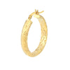 25mm x 4mm Diamond-Cut Hoop Earrings