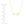 Sideways Anchor Adjustable Necklace