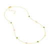 3/8tcw Diamond &amp; Tsavorite Bezel Station Necklace