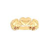 Alternating Puffy Hearts Ring