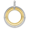 Sterling Silver Gold-tone RH and Flash 24k Plated Pendant