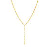 Mirror Diamond Shape Link Lariat Necklace